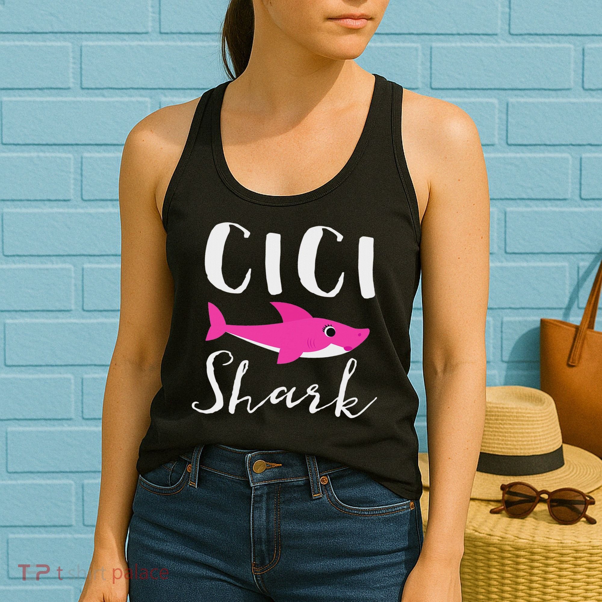 Cici Shark Grandma Grandmother Shark Women's Tank Top