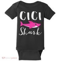 Cici Shark Grandma Grandmother Shark Baby Bodysuit thumb 0