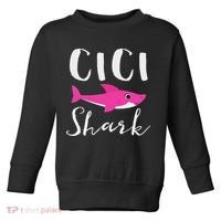 Cici Shark Grandma Grandmother Shark Toddler Sweatshirt thumb 0