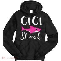 Cici Shark Grandma Grandmother Shark Tie Dye Hoodie thumb 0