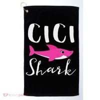 Cici Shark Grandma Grandmother Shark Golf Towel thumb 0