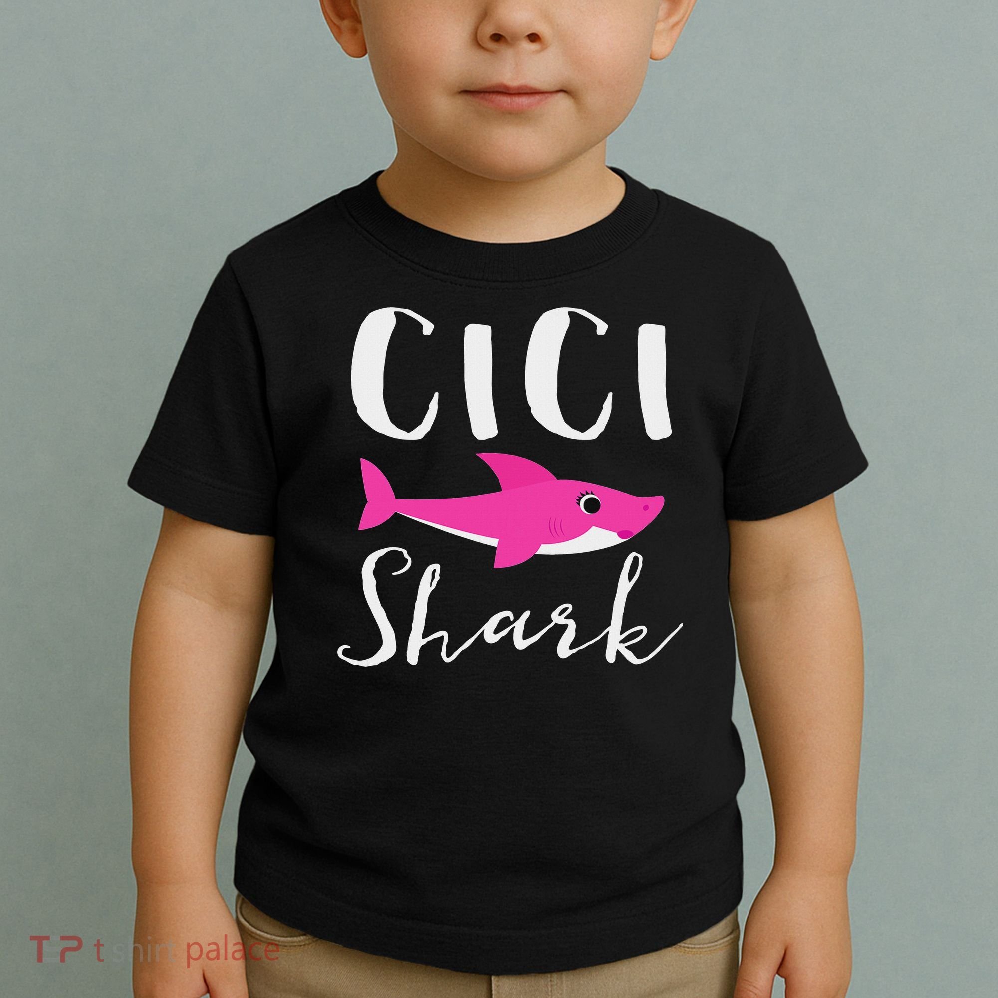 Cici Shark Grandma Grandmother Shark Toddler T-Shirt