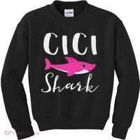 Cici Shark Grandma Grandmother Shark Kids Sweatshirt thumb 0