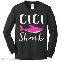Cici Shark Grandma Grandmother Shark Kids Long Sleeve Shirt thumb 0