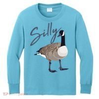Canadian Silly Goose Funny Cute Bird Hunter Gift Animal Great Gift Kids Long Sleeve Shirt thumb 0