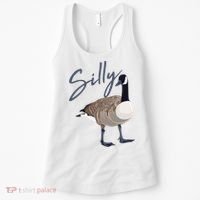 Canadian Silly Goose Funny Cute Bird Hunter Gift Animal Great Gift Women's Tank Top thumb 0
