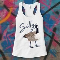 Canadian Silly Goose Funny Cute Bird Hunter Gift Animal Great Gift Women's Tank Top thumb 3