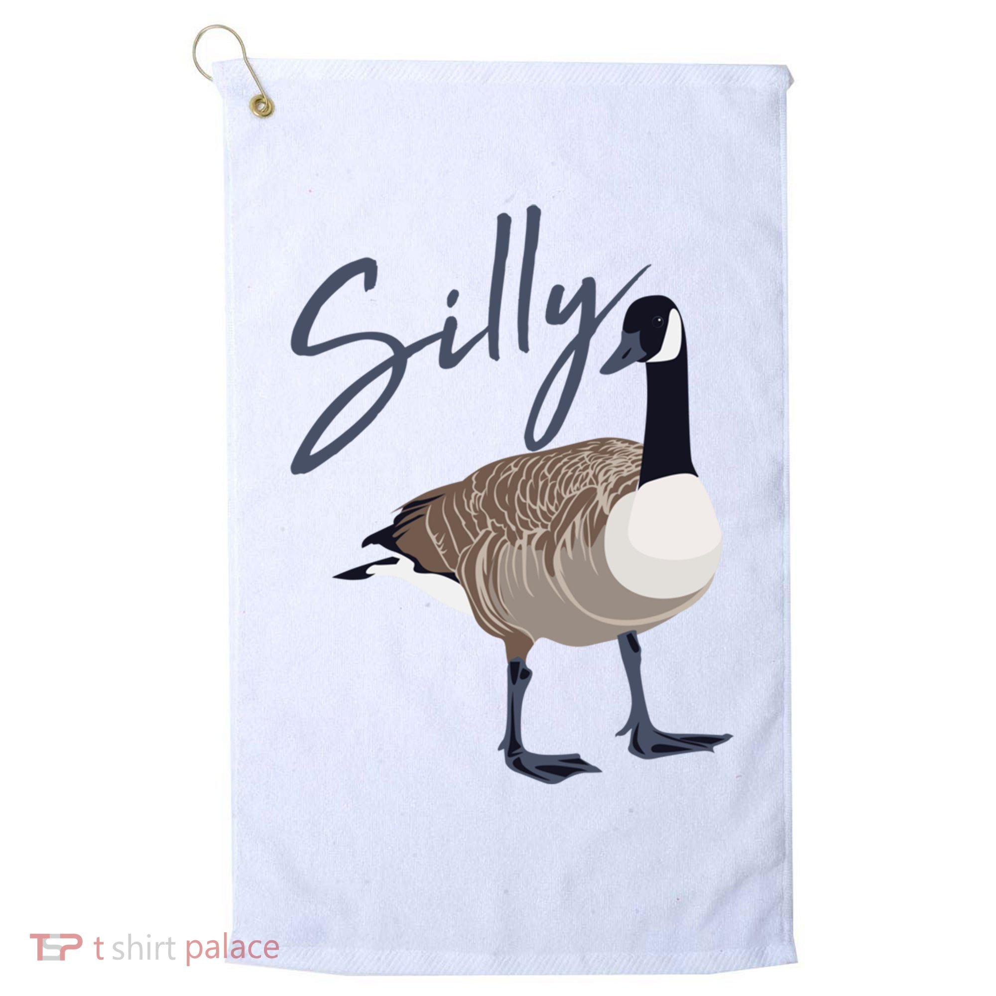 Canadian Silly Goose Funny Cute Bird Hunter Gift Animal Great Gift Golf Towel