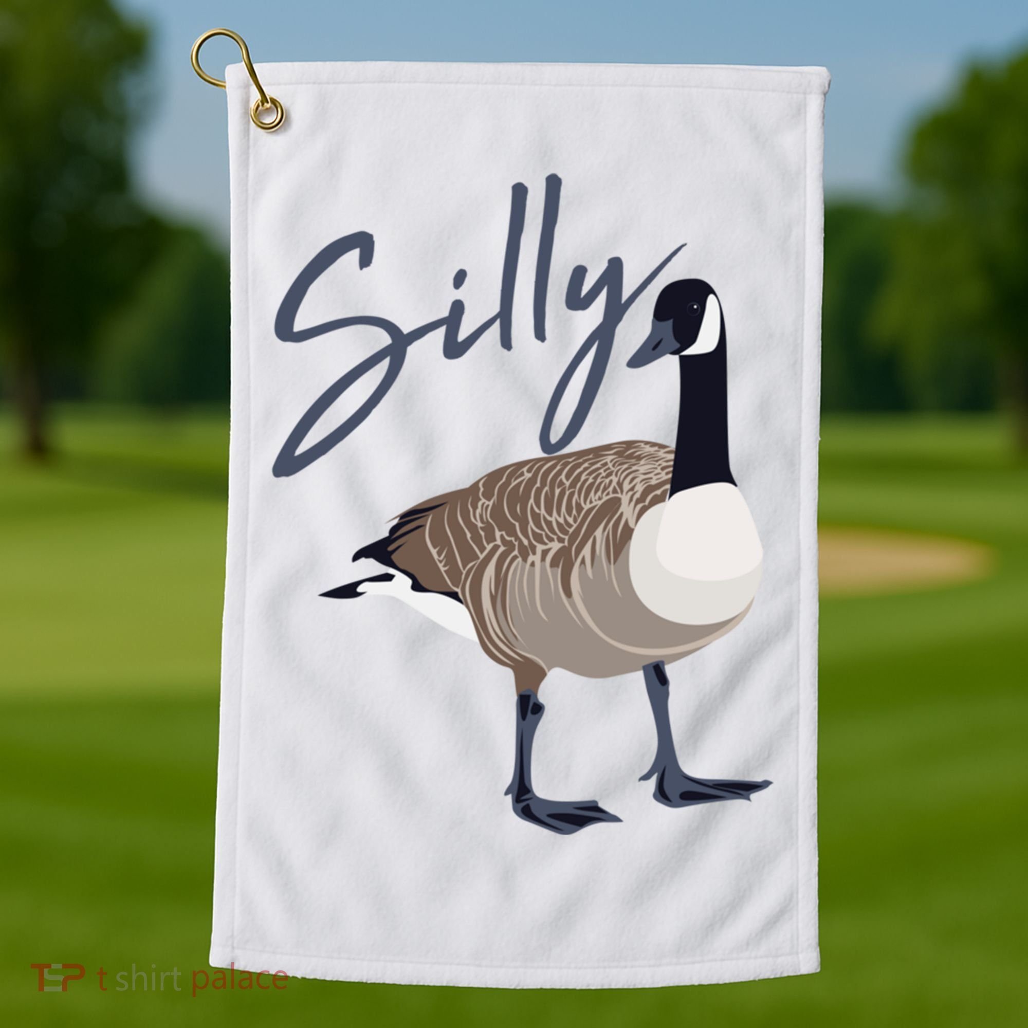 Canadian Silly Goose Funny Cute Bird Hunter Gift Animal Great Gift Golf Towel