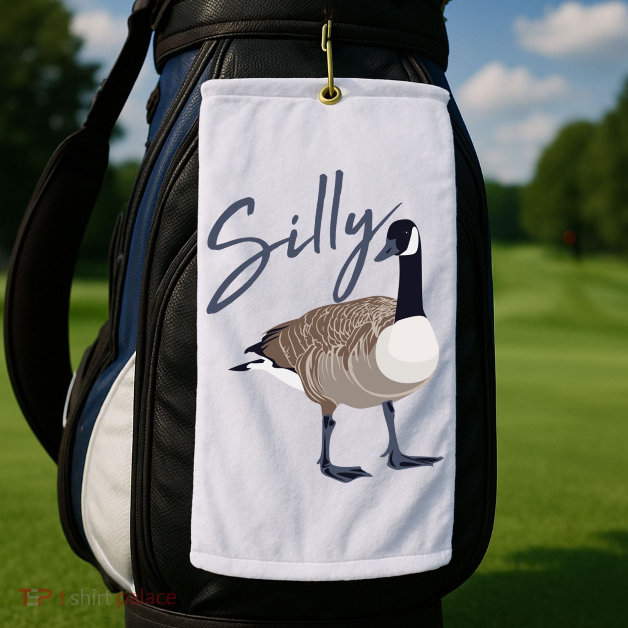 Canadian Silly Goose Funny Cute Bird Hunter Gift Animal Great Gift Golf Towel