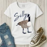 Canadian Silly Goose Funny Cute Bird Hunter Gift Animal Great Gift Women's T-Shirt thumb 3