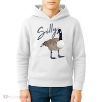 Canadian Silly Goose Funny Cute Bird Hunter Gift Animal Great Gift Kids Hoodie thumb 4