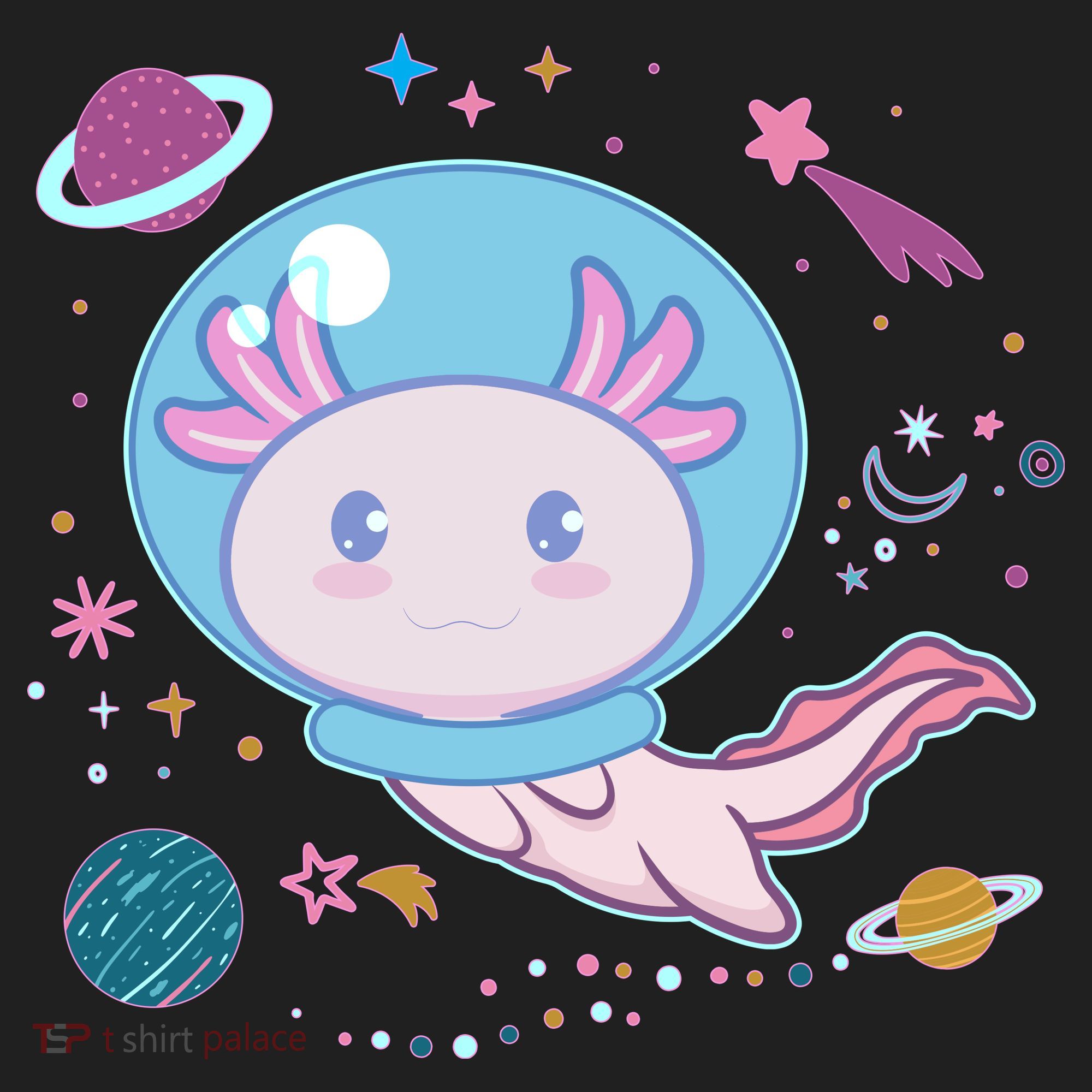 Cute Space Galaxy Astronaut Axolotl Women's Sweatshirt
