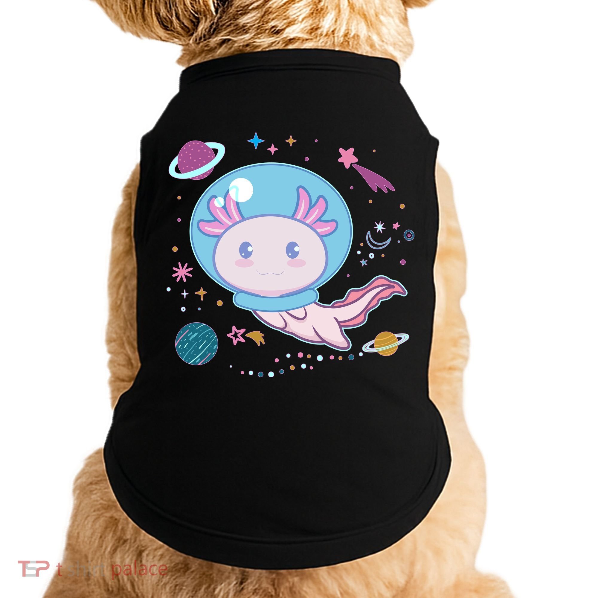 Cute Space Galaxy Astronaut Axolotl Doggie Tank