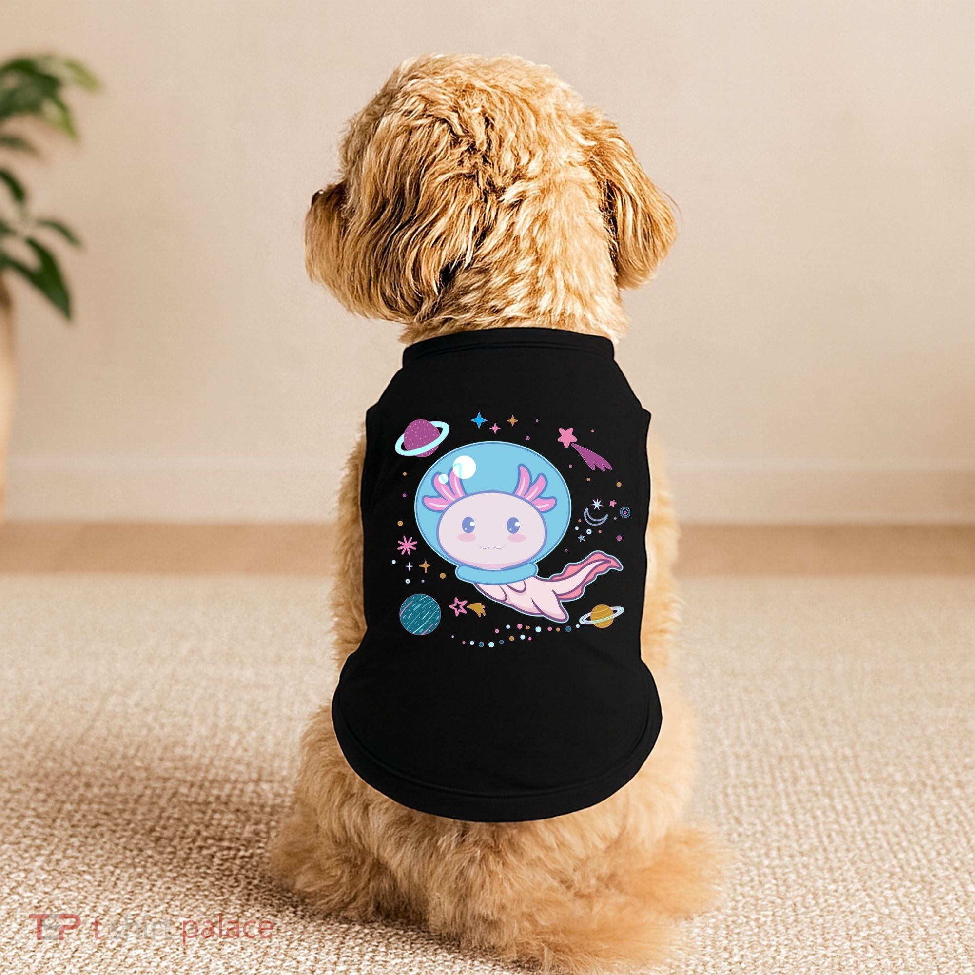 Cute Space Galaxy Astronaut Axolotl Doggie Tank
