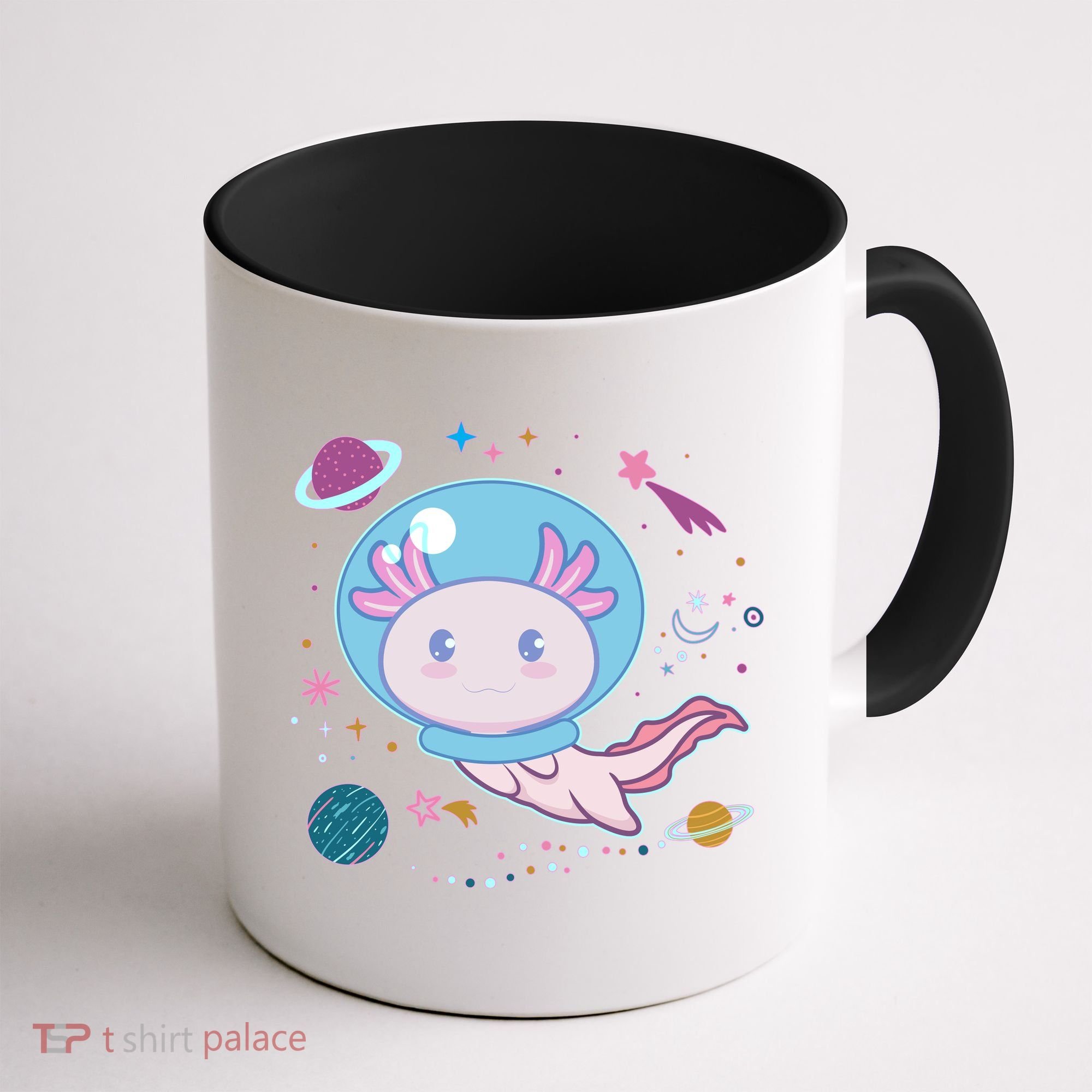 Cute Space Galaxy Astronaut Axolotl Coffee Mug