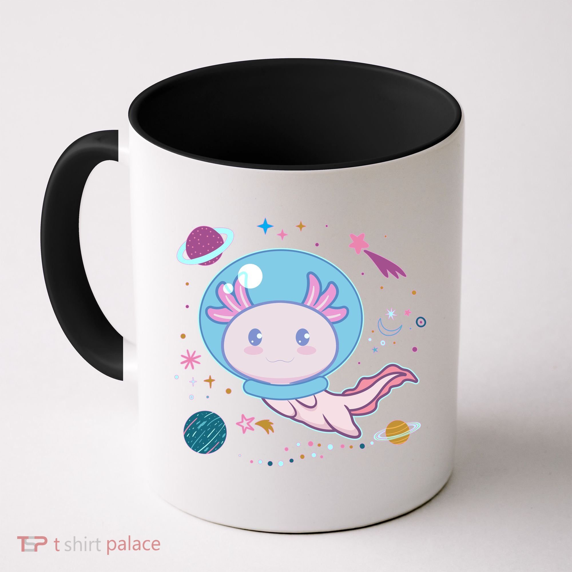 Cute Space Galaxy Astronaut Axolotl Coffee Mug