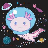 Cute Space Galaxy Astronaut Axolotl Beanie thumb 2