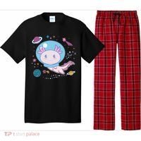 Cute Space Galaxy Astronaut Axolotl Pajama Set thumb 0