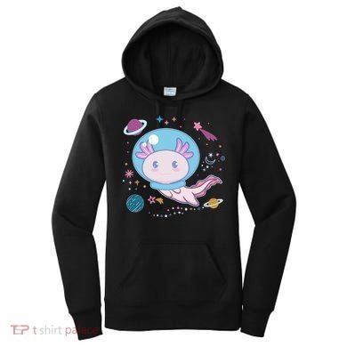 Cute Space Galaxy Astronaut Axolotl Women's Hoodie