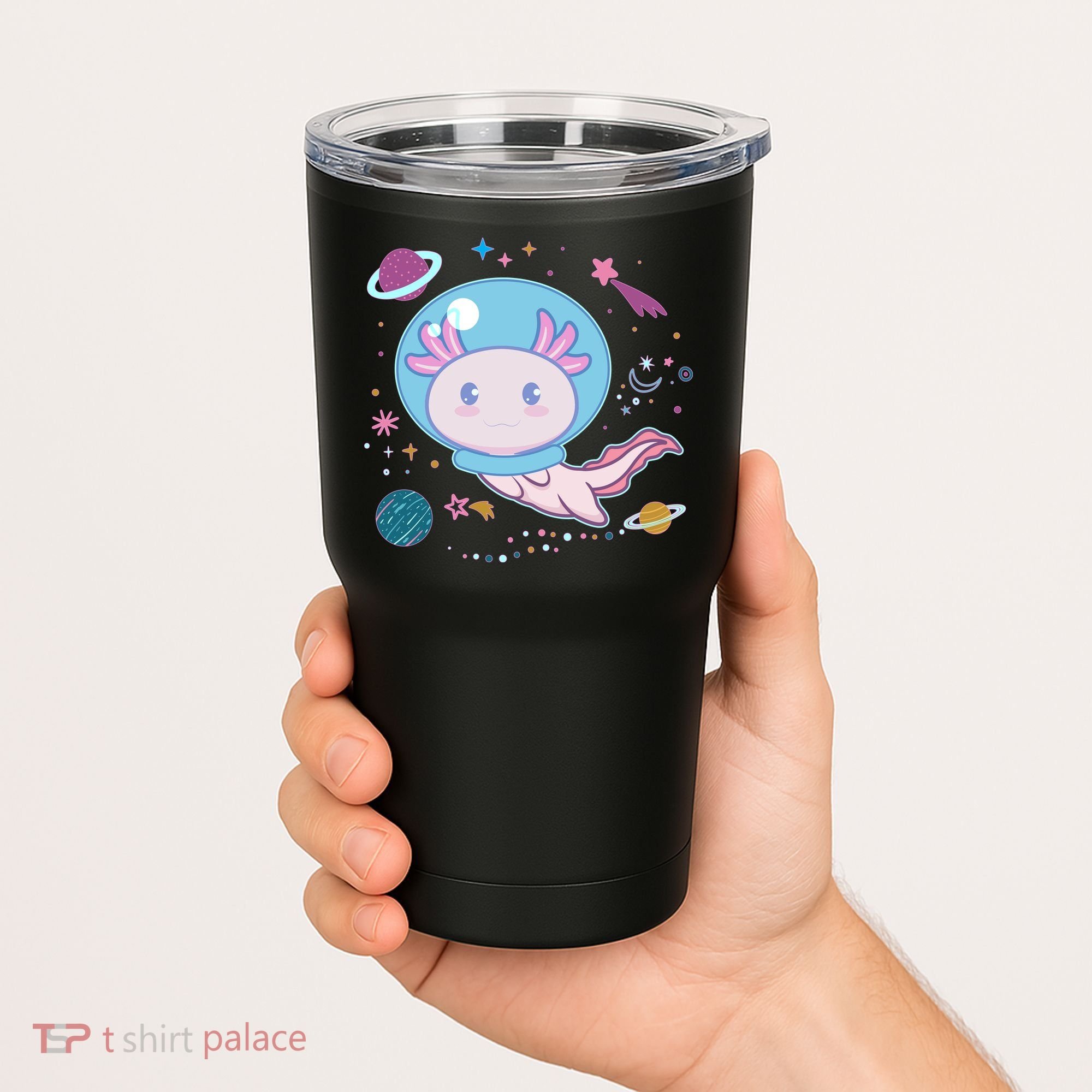 Cute Space Galaxy Astronaut Axolotl Tumbler