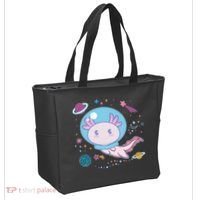 Cute Space Galaxy Astronaut Axolotl Tote Bag thumb 2