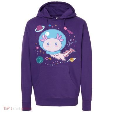 Cute Space Galaxy Astronaut Axolotl Hoodie