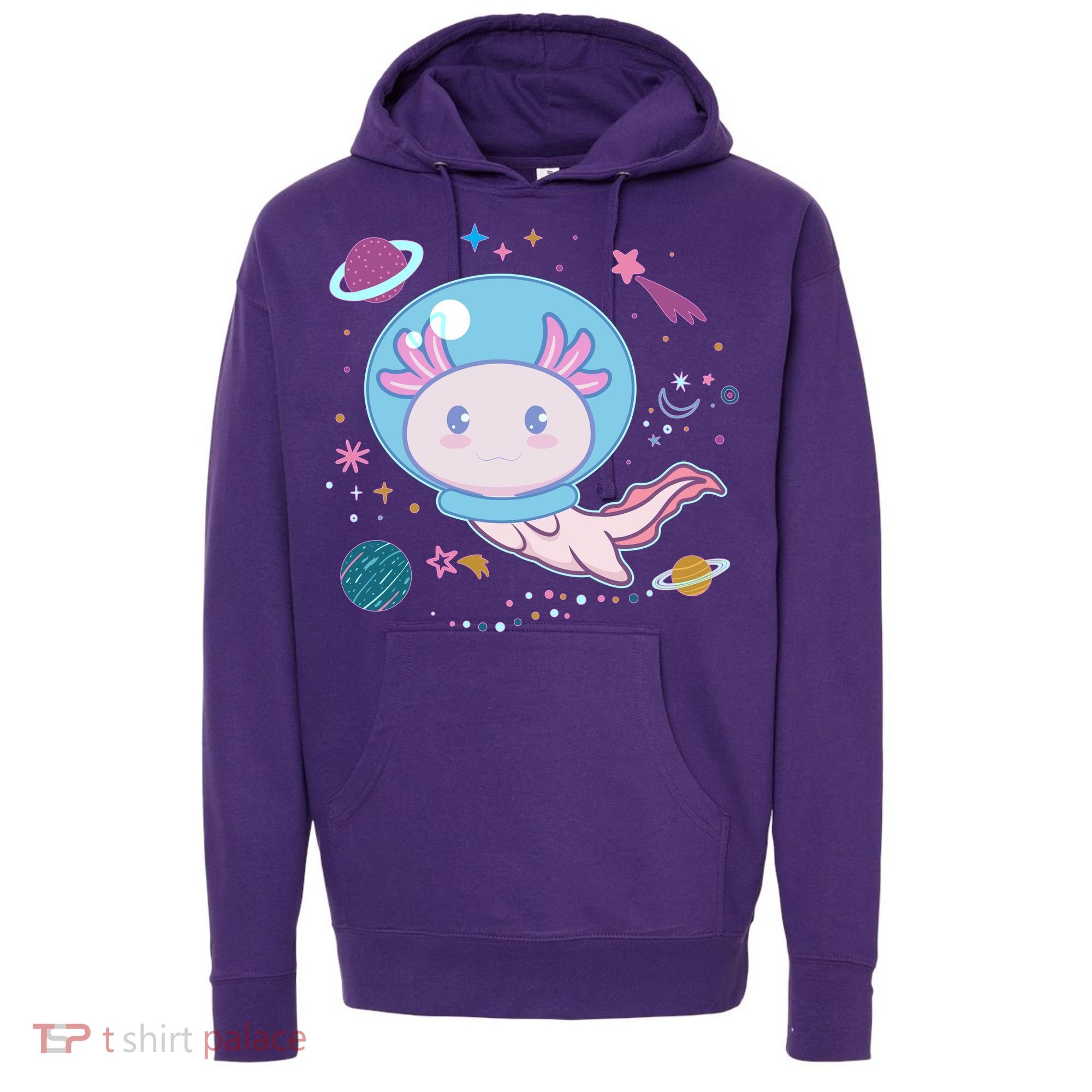 Cute Space Galaxy Astronaut Axolotl Hoodie