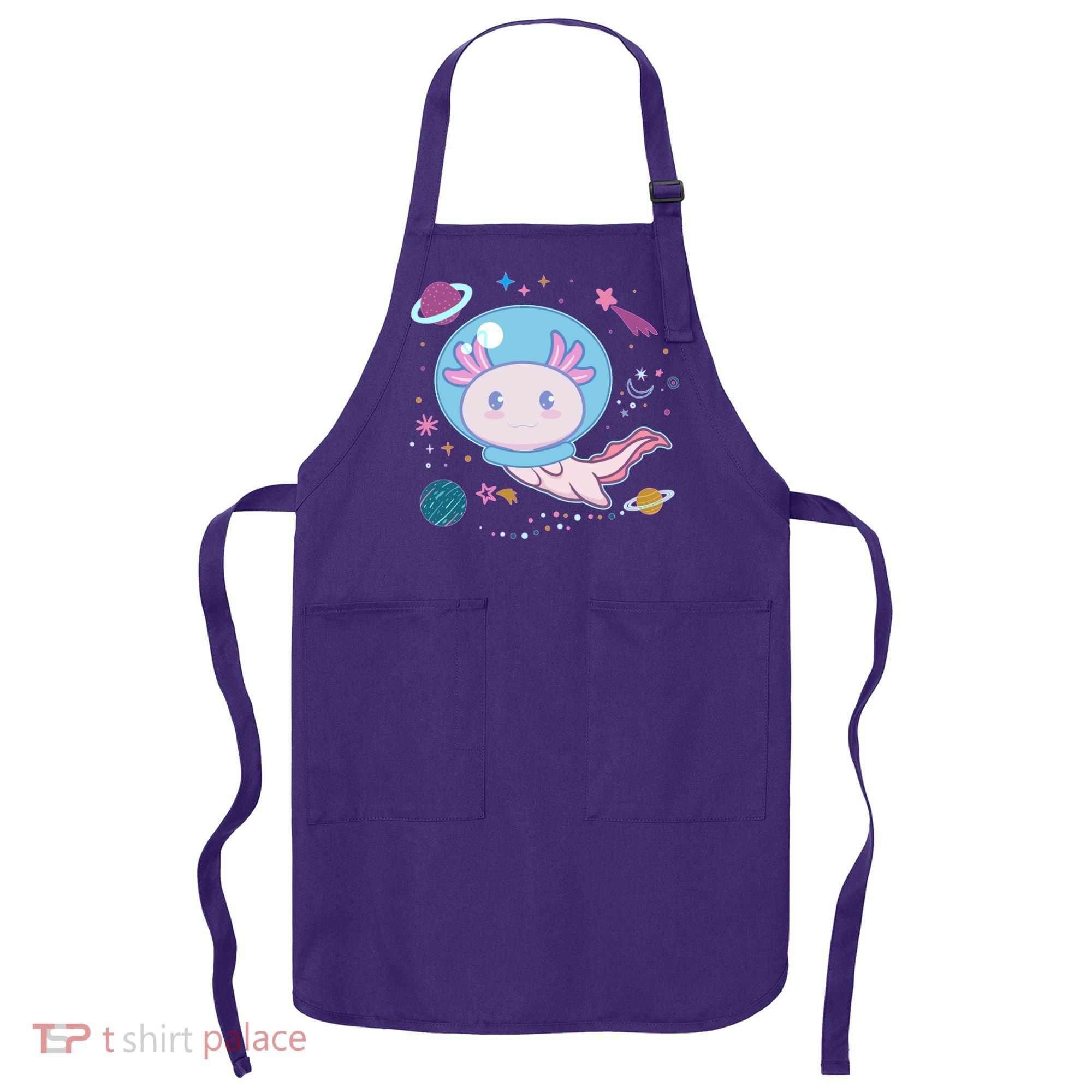 Cute Space Galaxy Astronaut Axolotl Apron