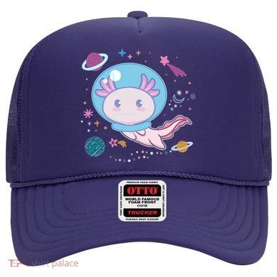 Cute Space Galaxy Astronaut Axolotl Hat