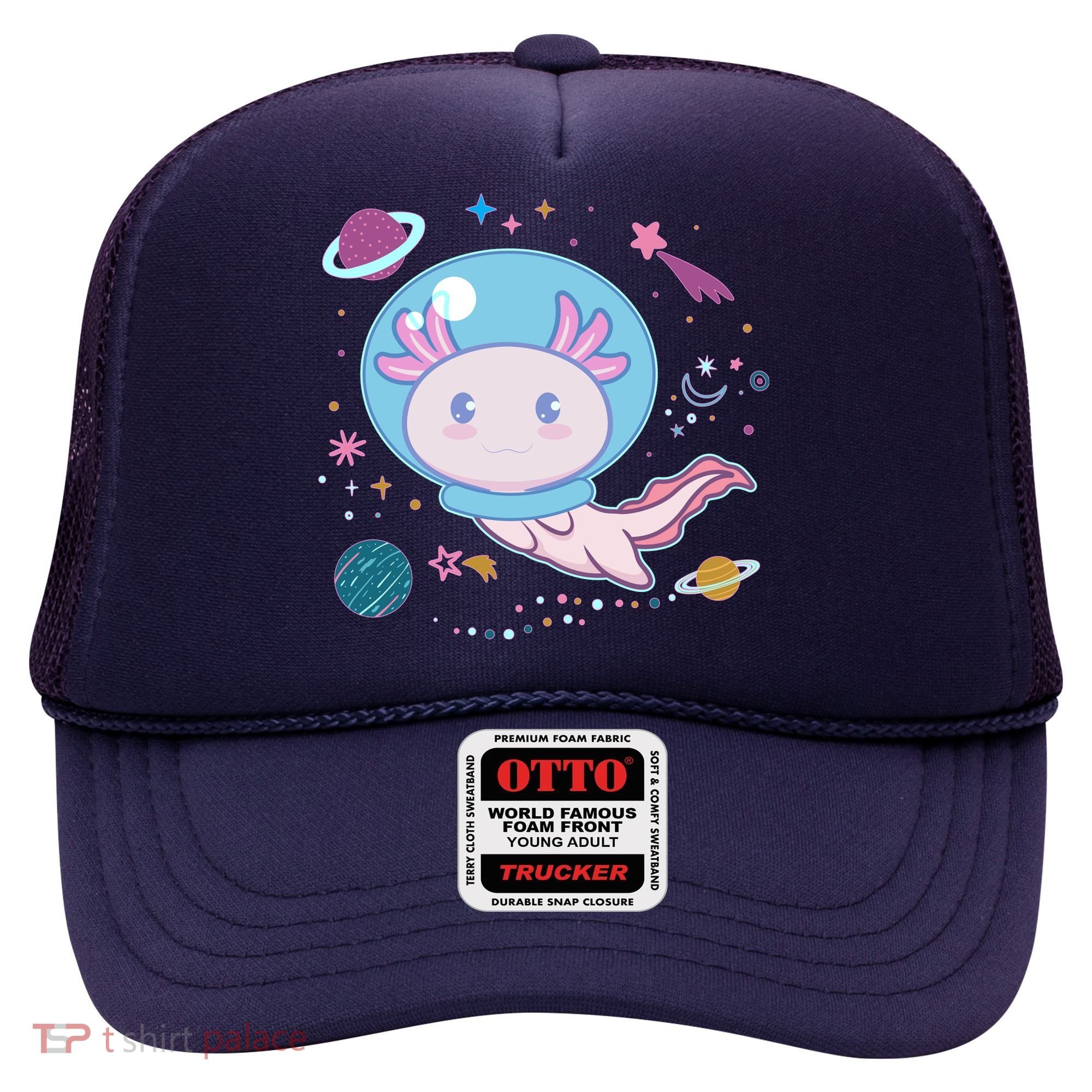 Cute Space Galaxy Astronaut Axolotl Hat