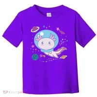 Cute Space Galaxy Astronaut Axolotl Toddler T-Shirt thumb 0