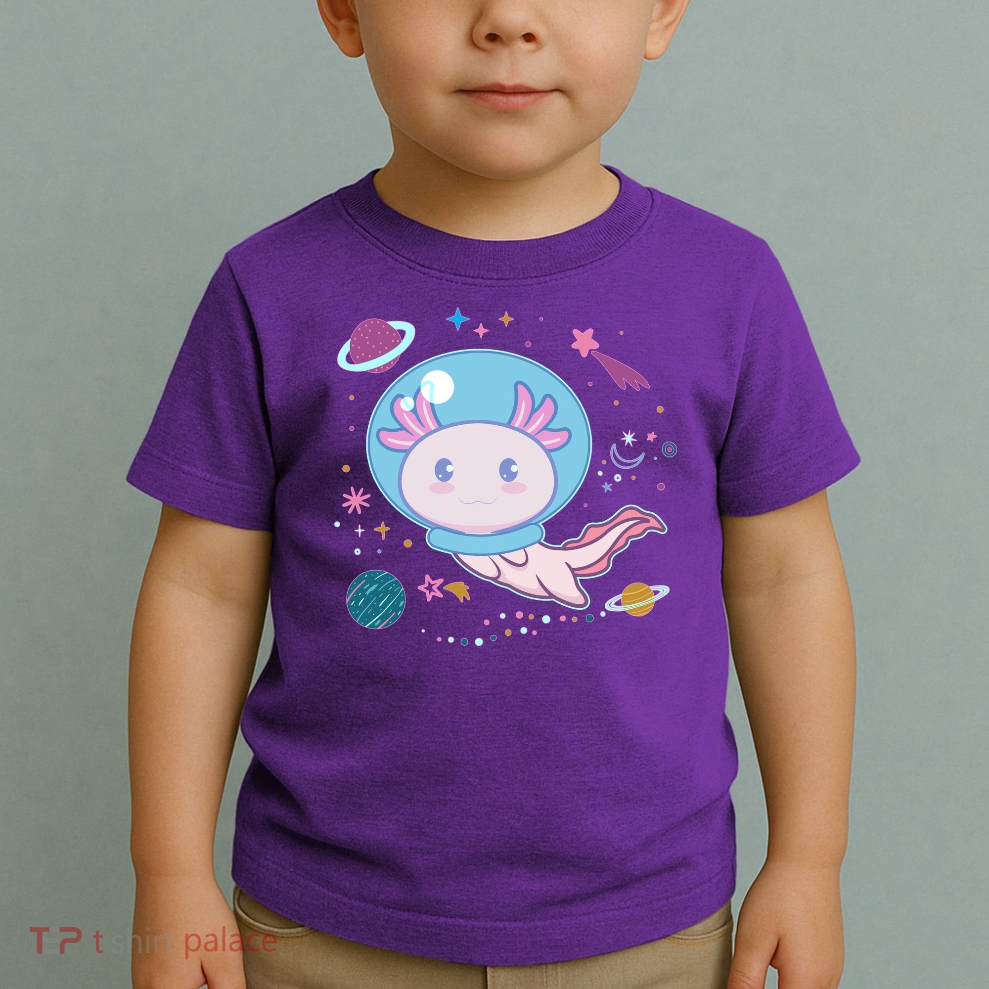 Cute Space Galaxy Astronaut Axolotl Toddler T-Shirt