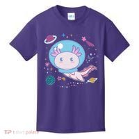 Cute Space Galaxy Astronaut Axolotl Kids T-Shirt thumb 0