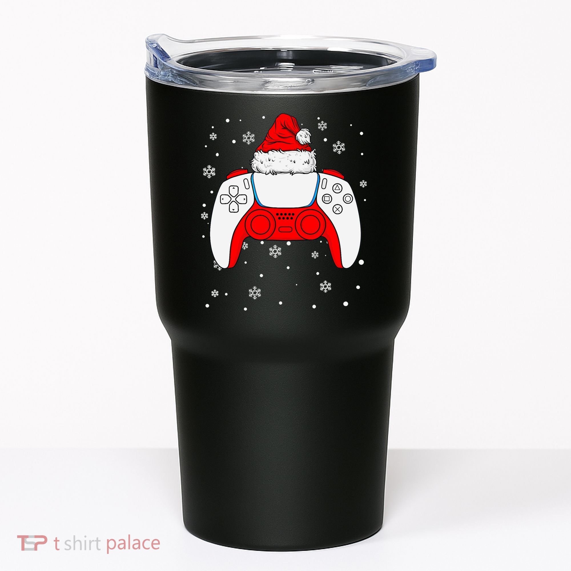 Christmas Santa Gamer Controller Boys Teens Gaming Xmas Tumbler