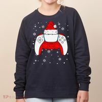 Christmas Santa Gamer Controller Boys Teens Gaming Xmas Women's Sweatshirt thumb 0
