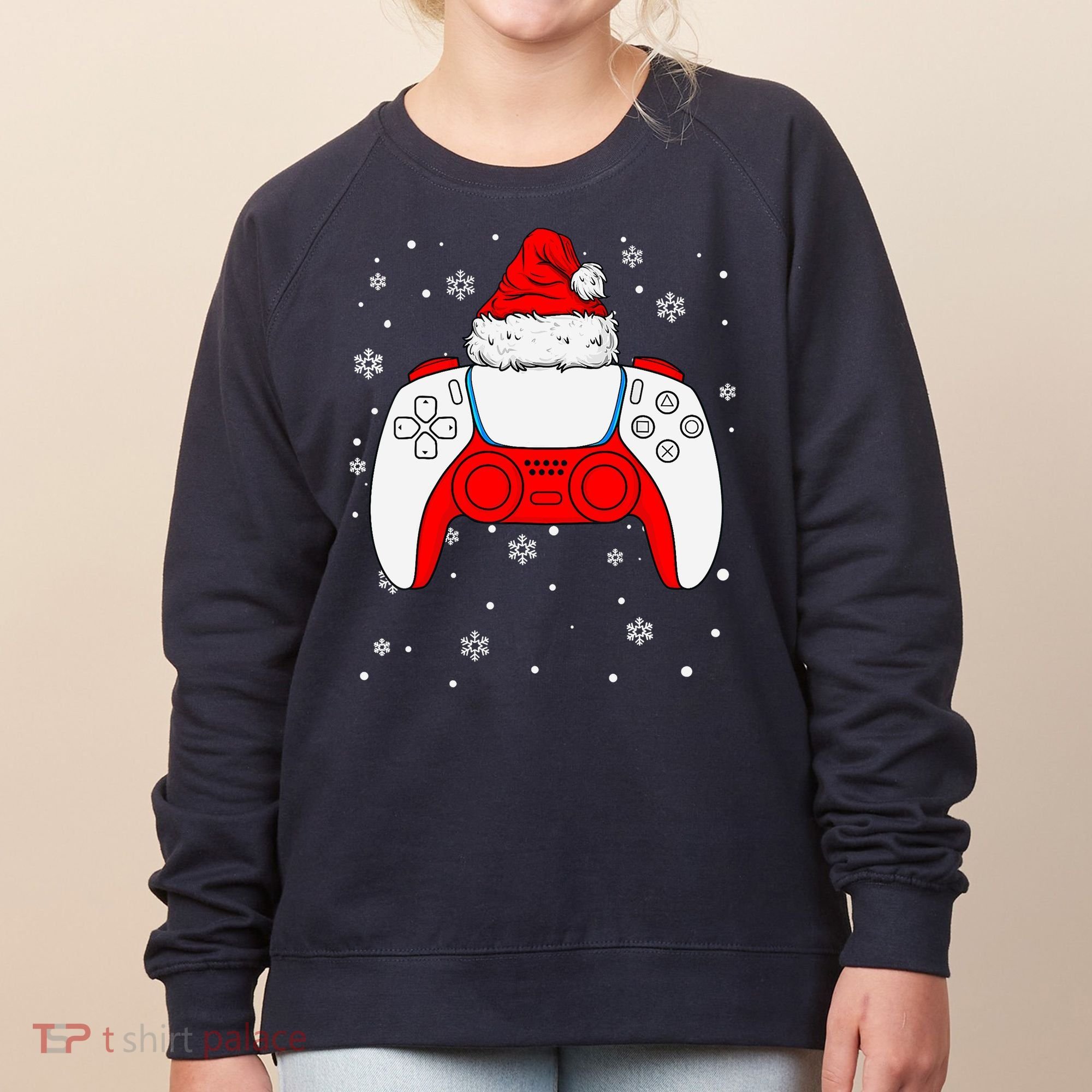 Christmas Santa Gamer Controller Boys Teens Gaming Xmas Women's Sweatshirt