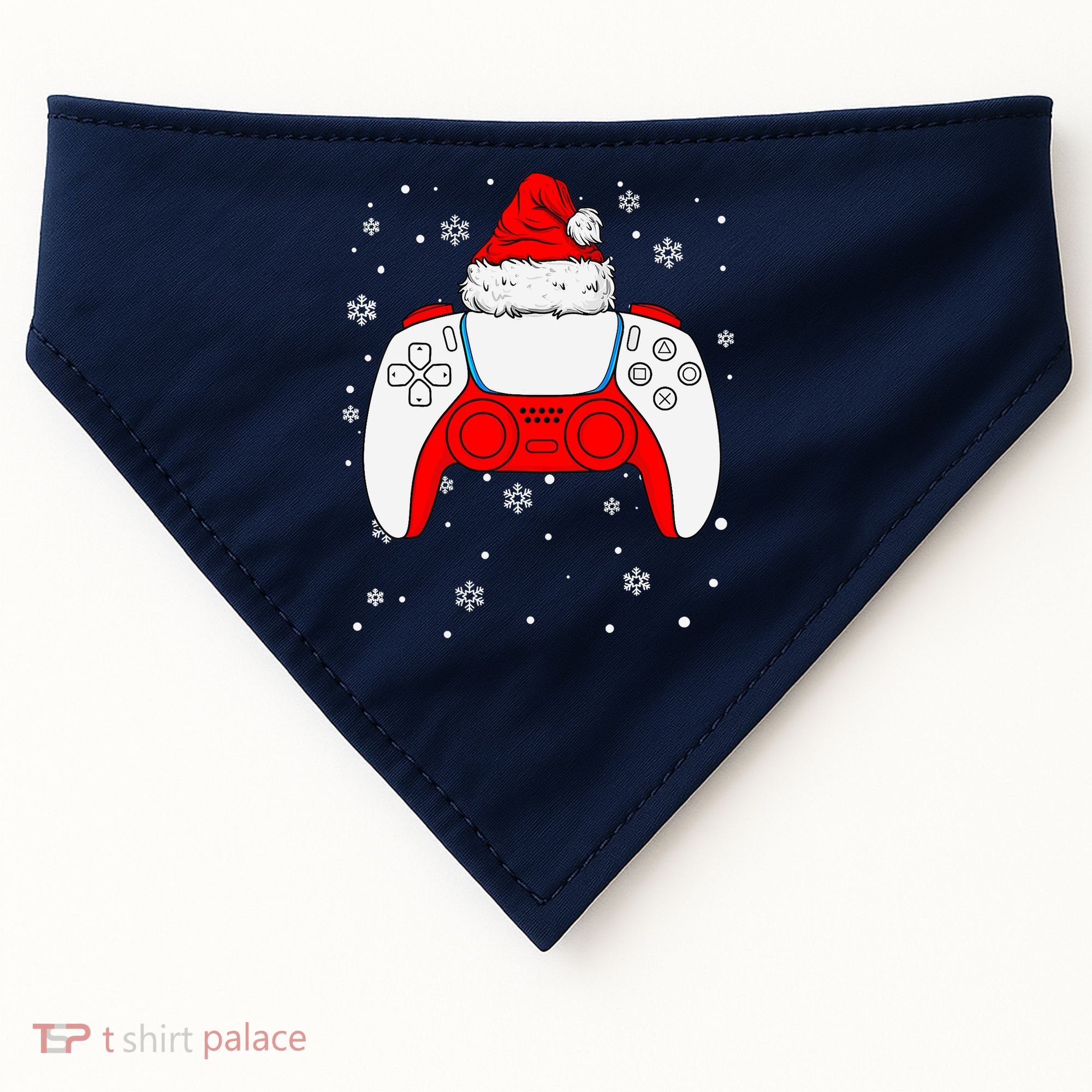 Christmas Santa Gamer Controller Boys Teens Gaming Xmas USA-Made Doggie Bandana