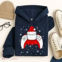 Christmas Santa Gamer Controller Boys Teens Gaming Xmas Hoodie thumb 4