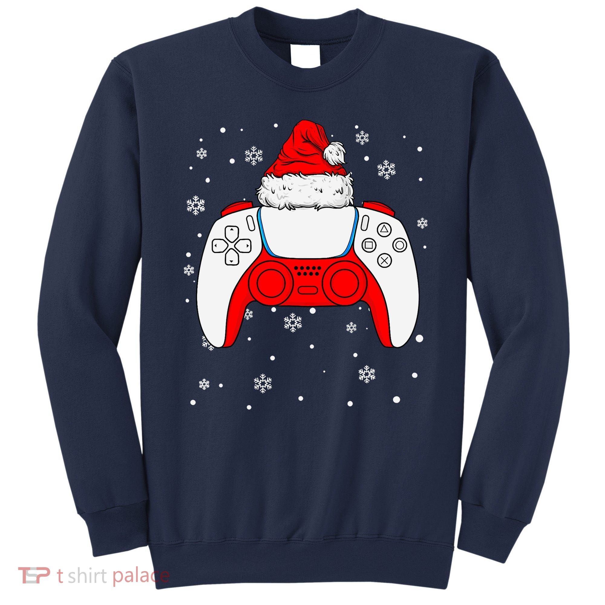 Christmas Santa Gamer Controller Boys Teens Gaming Xmas Sweatshirt