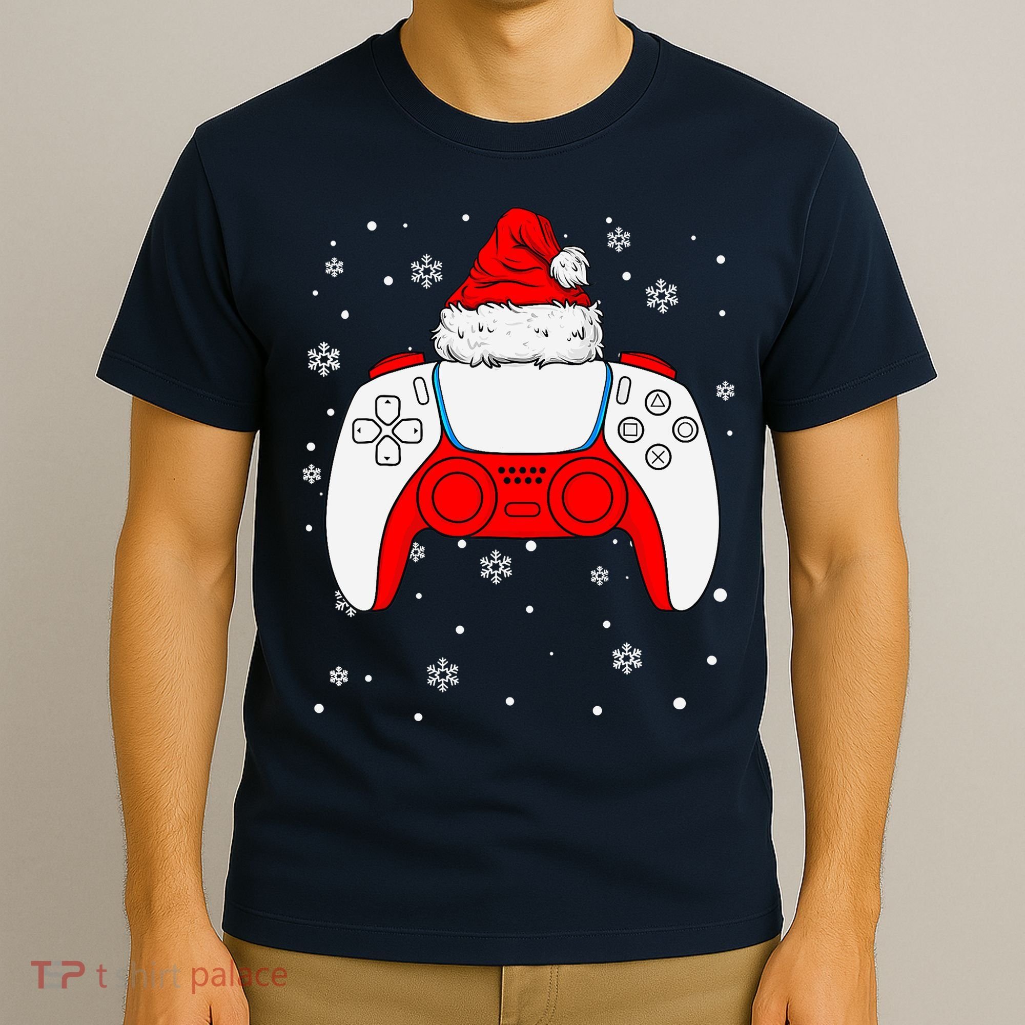 Christmas Santa Gamer Controller Boys Teens Gaming Xmas T-Shirt