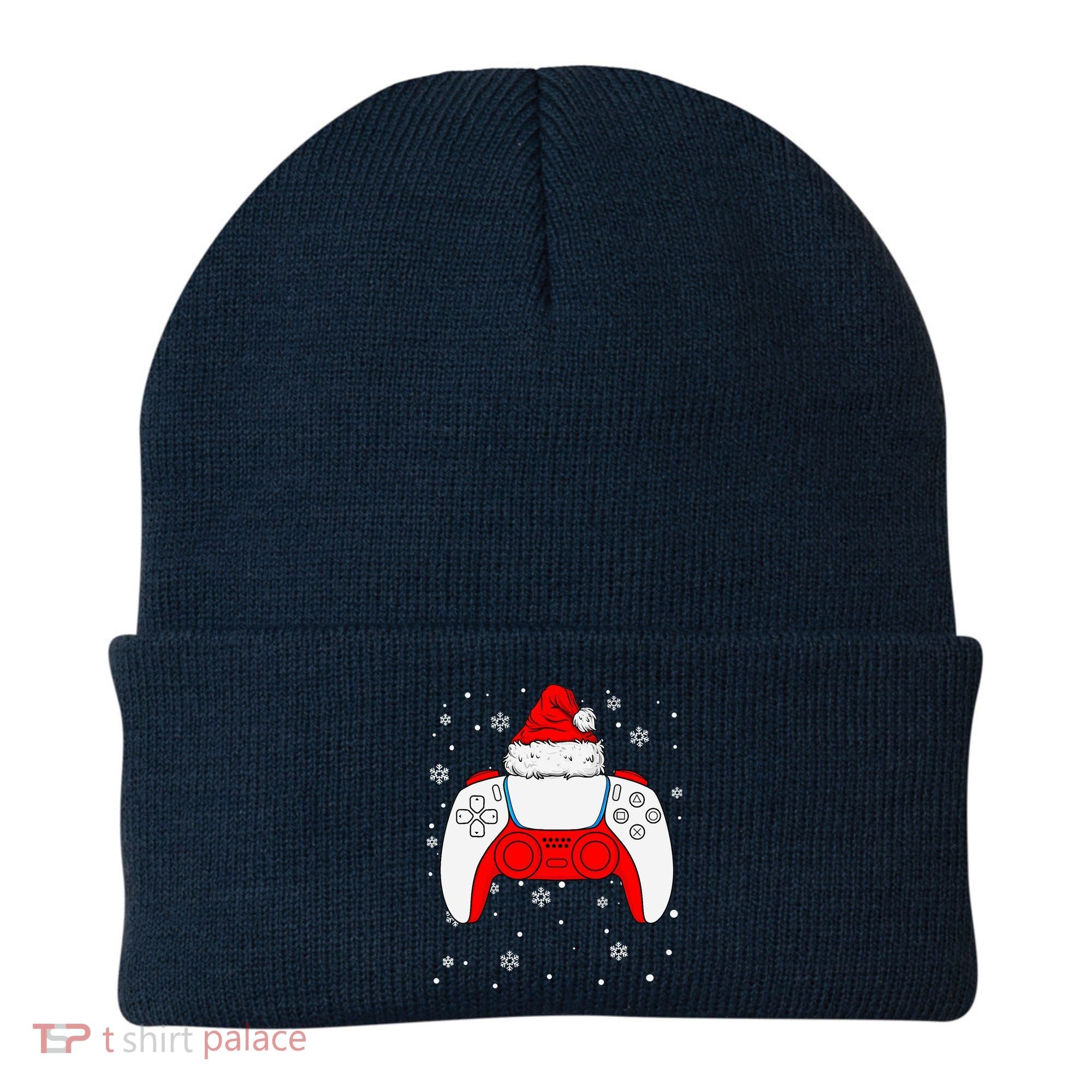 Christmas Santa Gamer Controller Boys Teens Gaming Xmas Beanie
