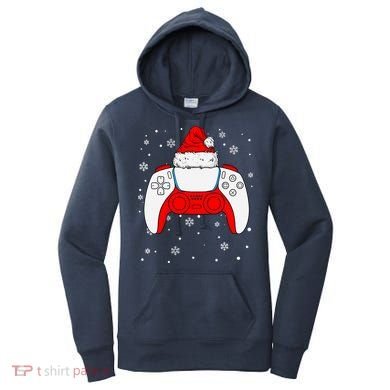 Christmas Santa Gamer Controller Boys Teens Gaming Xmas Women's Hoodie
