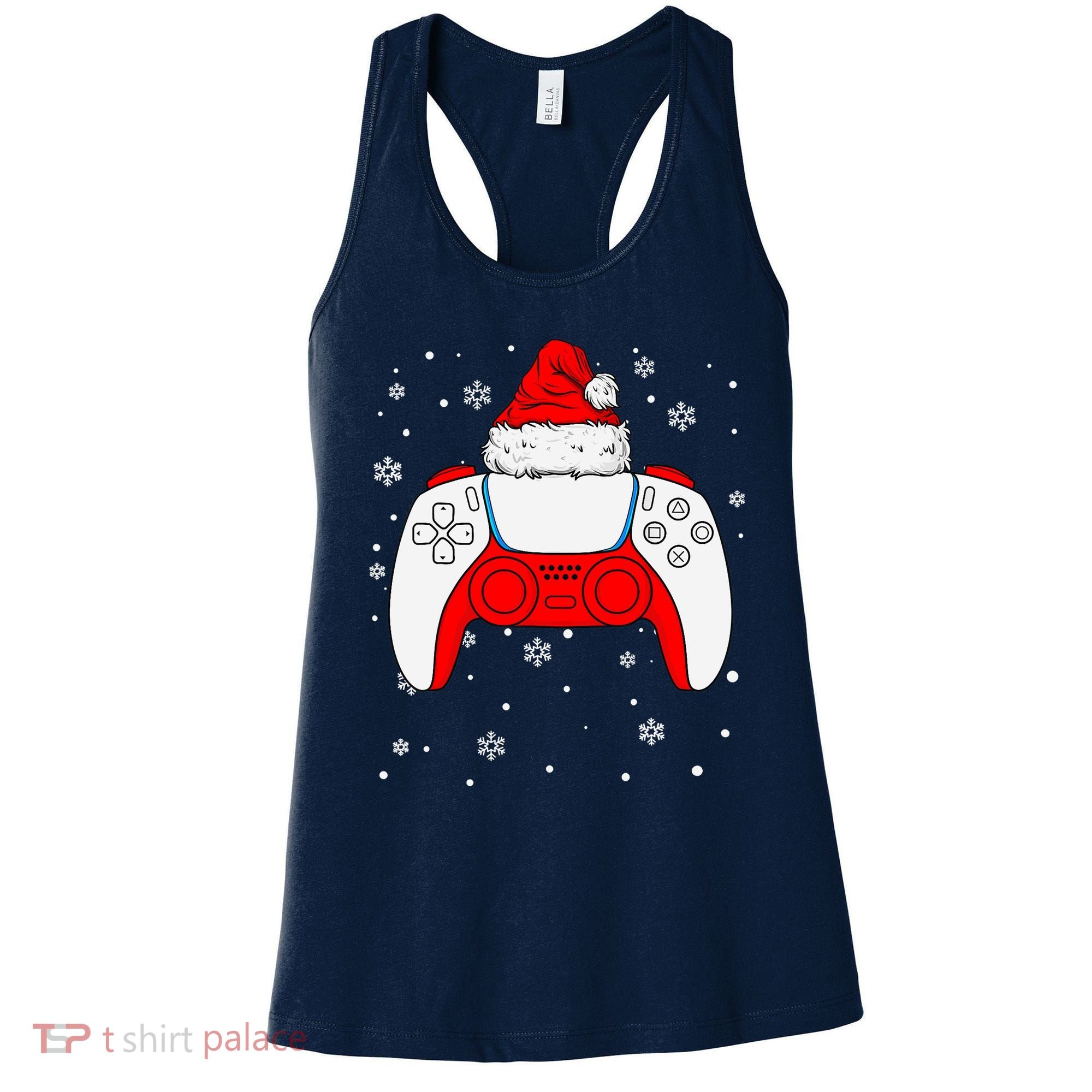 Christmas Santa Gamer Controller Boys Teens Gaming Xmas Women's Tank Top