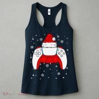 Christmas Santa Gamer Controller Boys Teens Gaming Xmas Women's Tank Top thumb 3