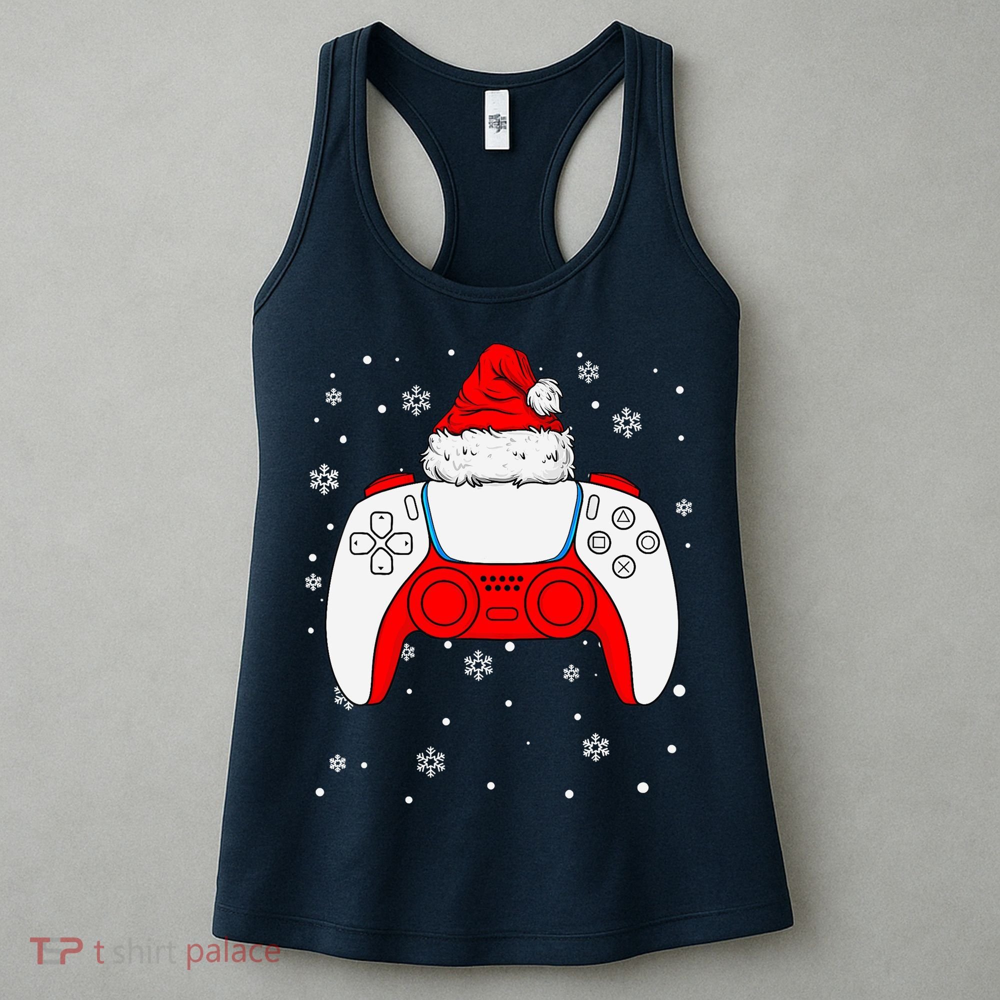 Christmas Santa Gamer Controller Boys Teens Gaming Xmas Women's Tank Top