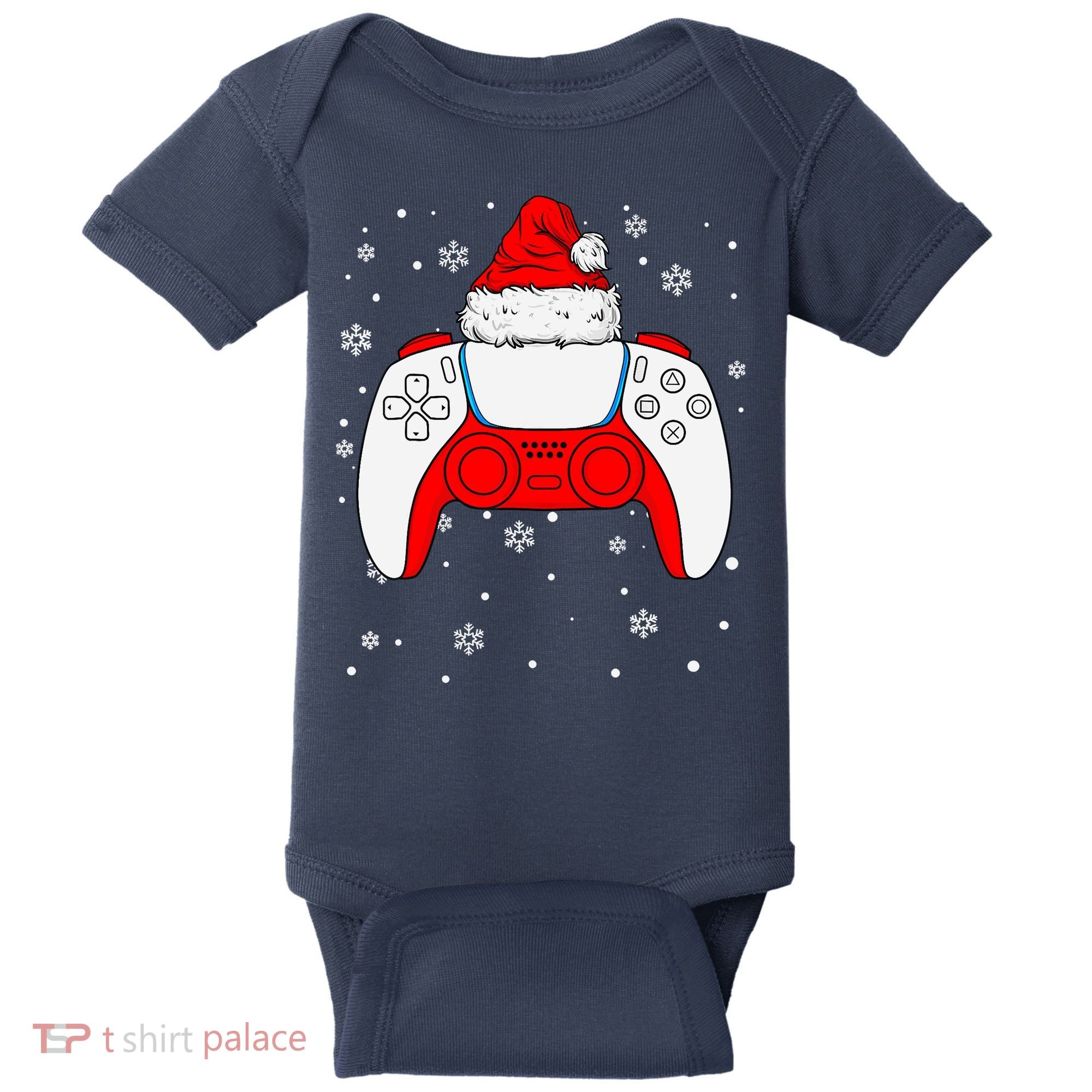 Christmas Santa Gamer Controller Boys Teens Gaming Xmas Baby Bodysuit