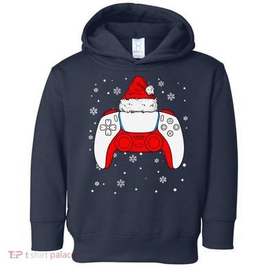 Christmas Santa Gamer Controller Boys Teens Gaming Xmas Toddler Hoodie