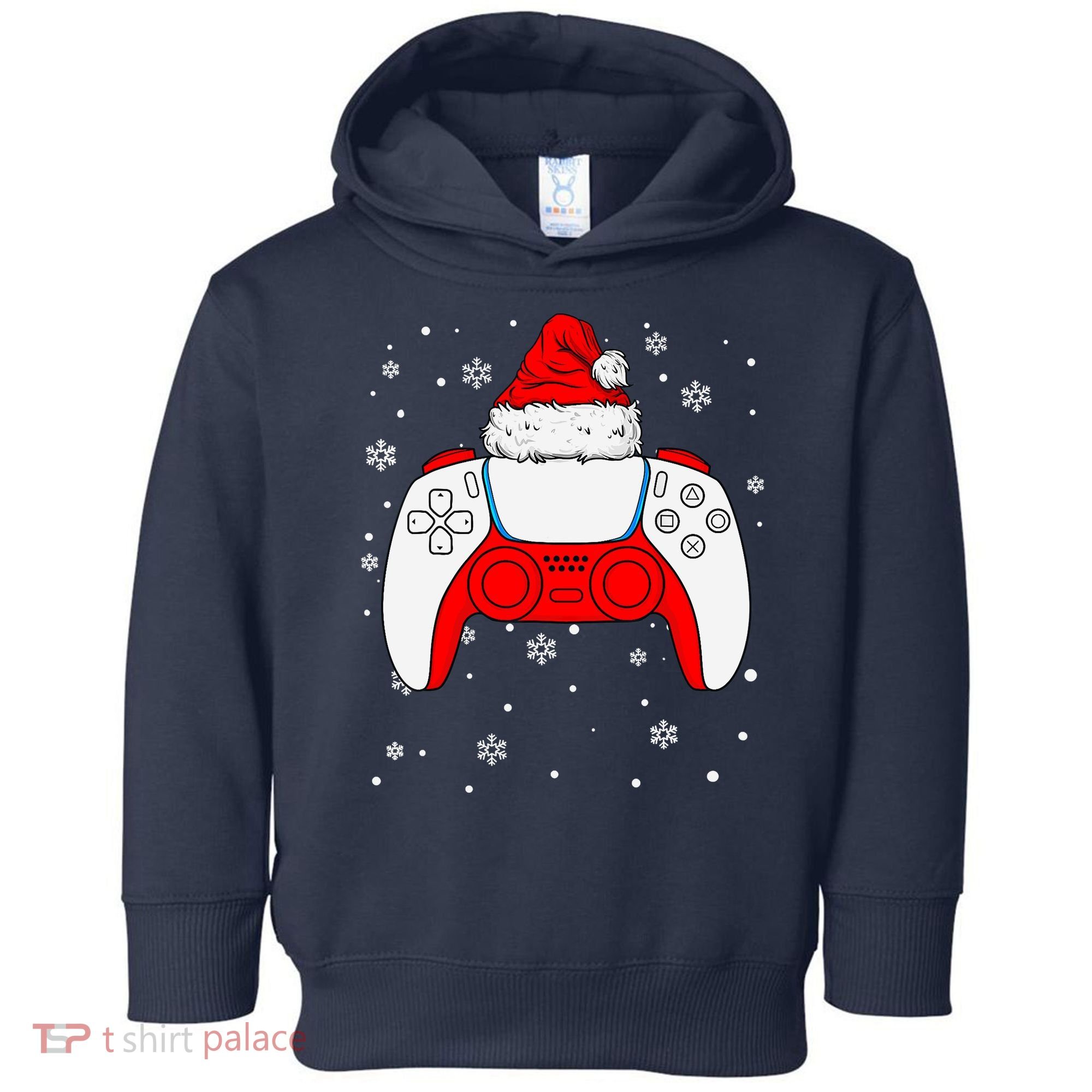 Christmas Santa Gamer Controller Boys Teens Gaming Xmas Toddler Hoodie
