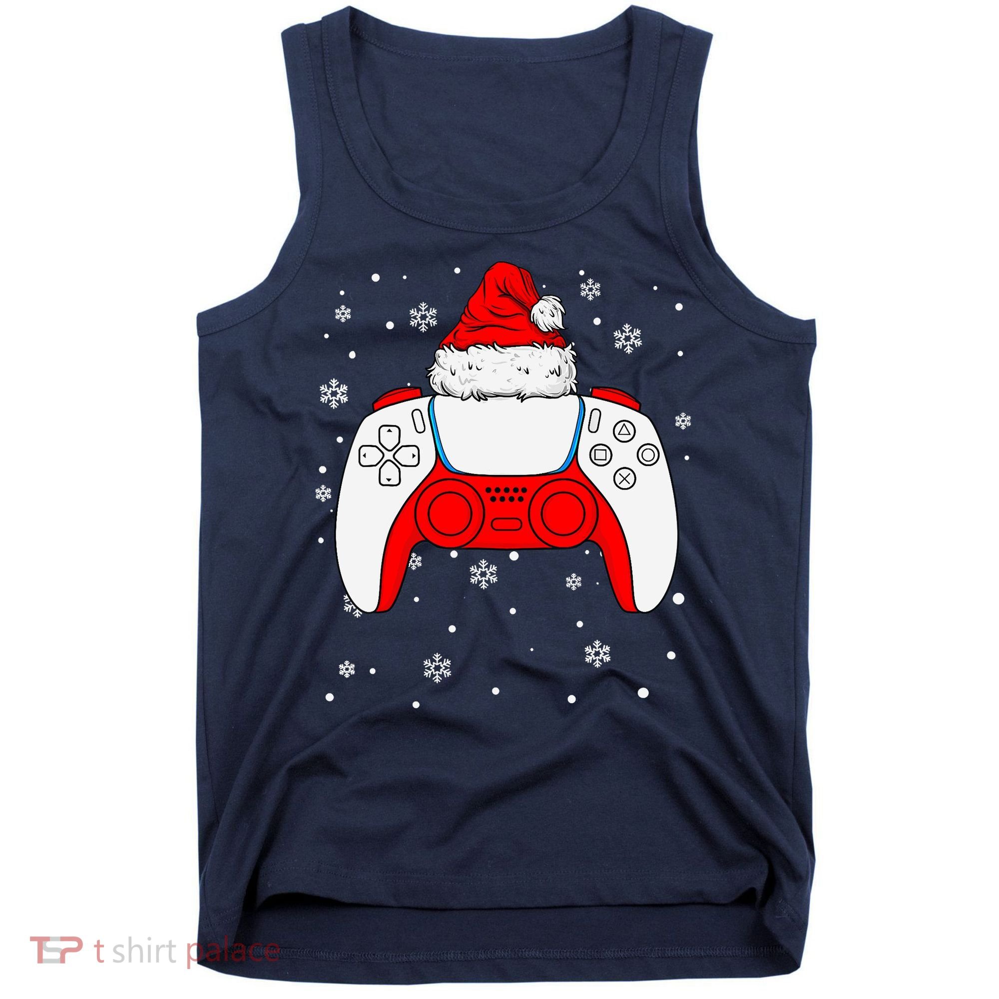 Christmas Santa Gamer Controller Boys Teens Gaming Xmas Tank Top